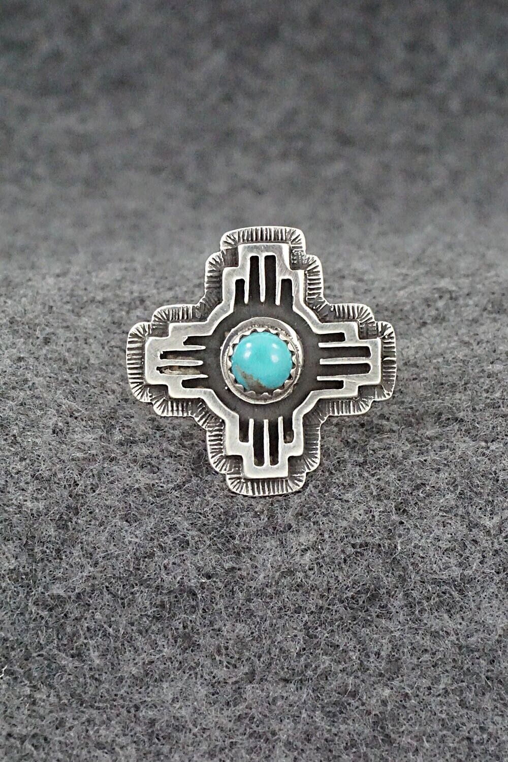 Turquoise and Sterling Silver Ring - Paige Gordon - Size 8