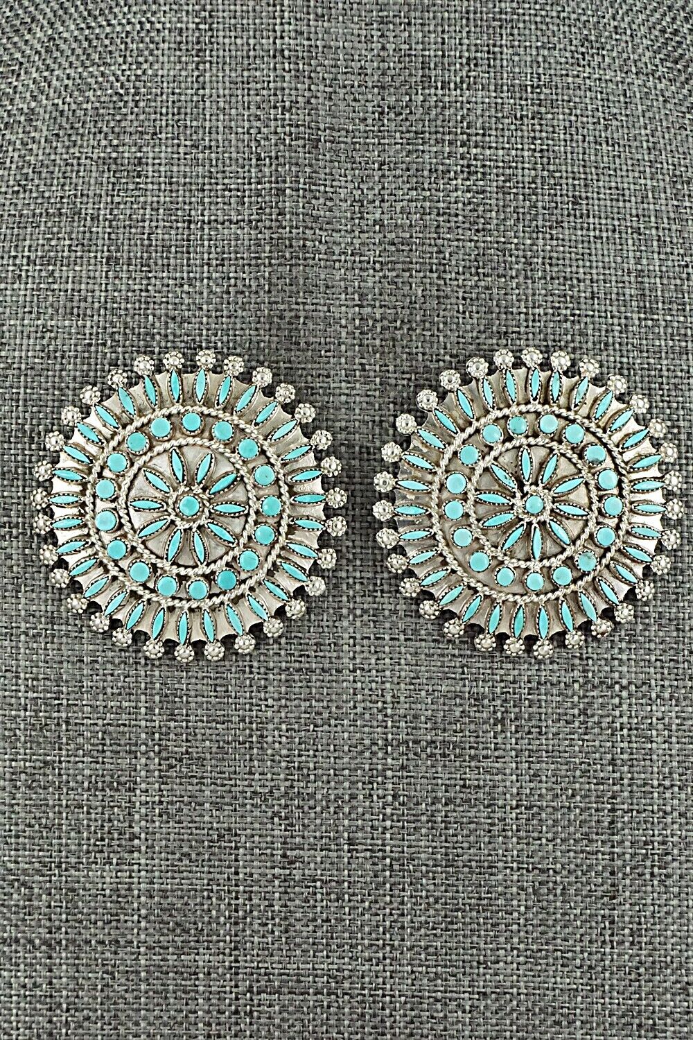 Turquoise & Sterling Silver Earrings - Merlinda Chavez