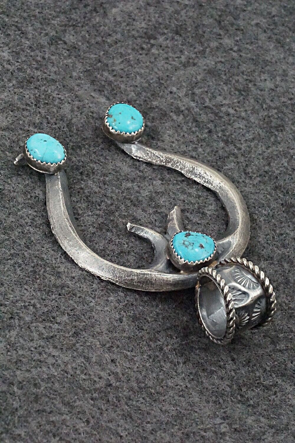 Turquoise and Sterling Silver Pendant - Gilbert Martin