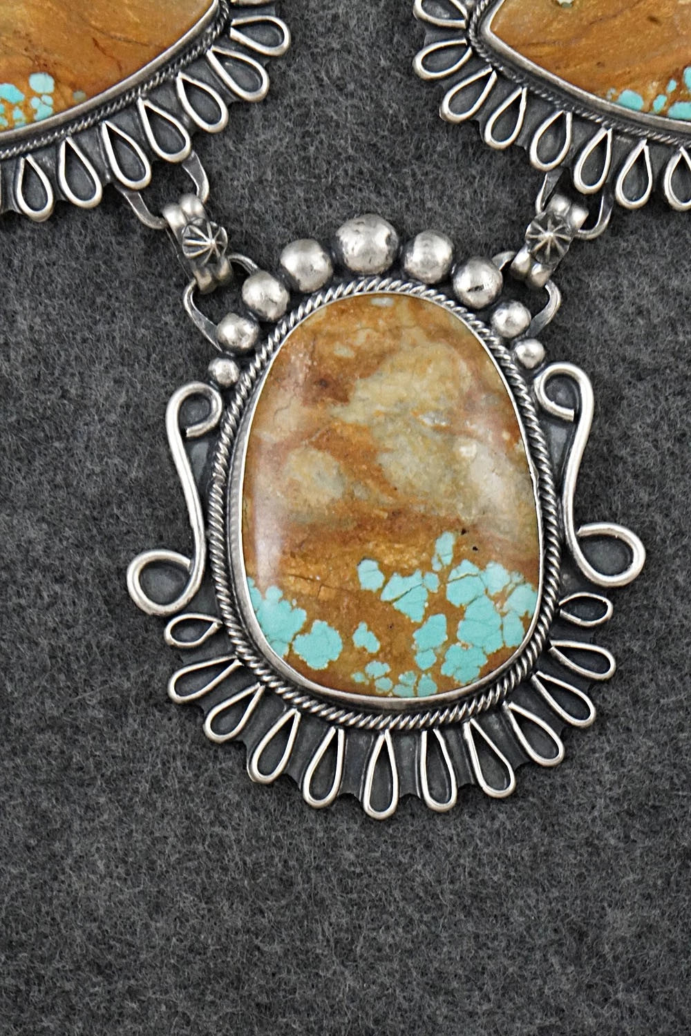 Turquoise & Sterling Silver Necklace and Earrings Set - Bob Becenti