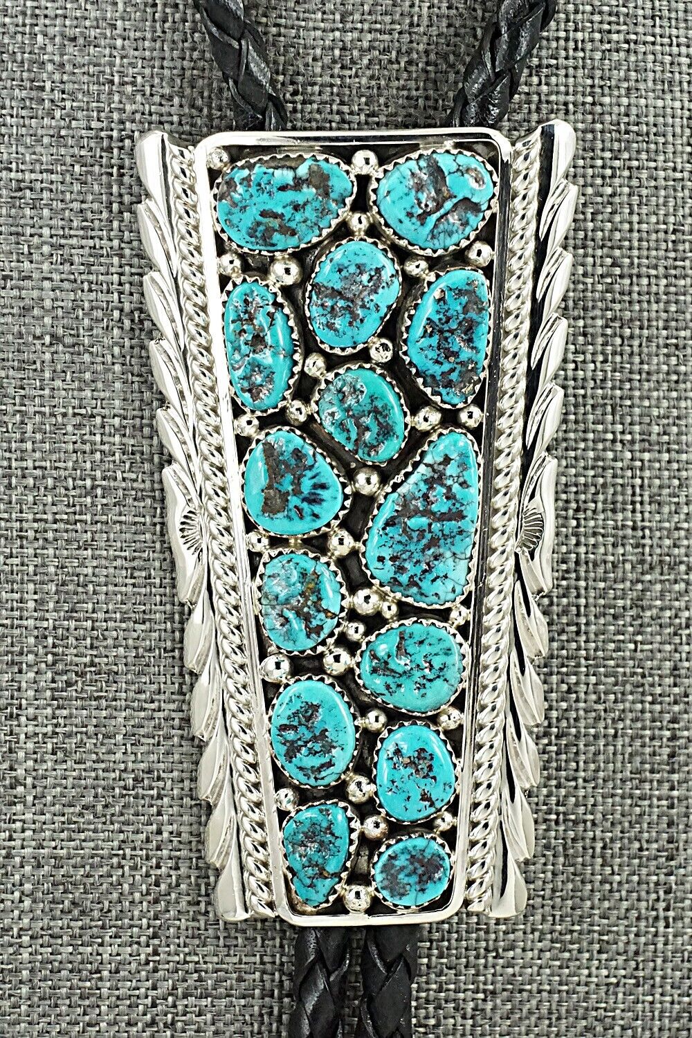 Turquoise & Sterling Silver Bolo Tie - Martin Muskett