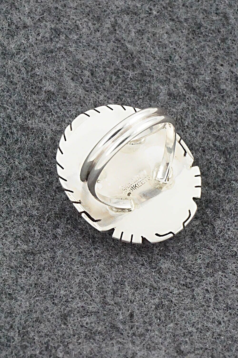 Turquoise & Sterling Silver Ring - Peggy Skeets - Size 7.5
