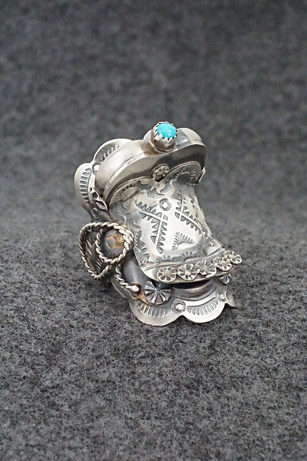 Turquoise & Sterling Silver Ring - Tim Yazzie - Size 9
