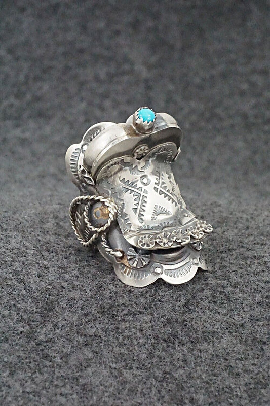 Turquoise & Sterling Silver Ring - Tim Yazzie - Size 9