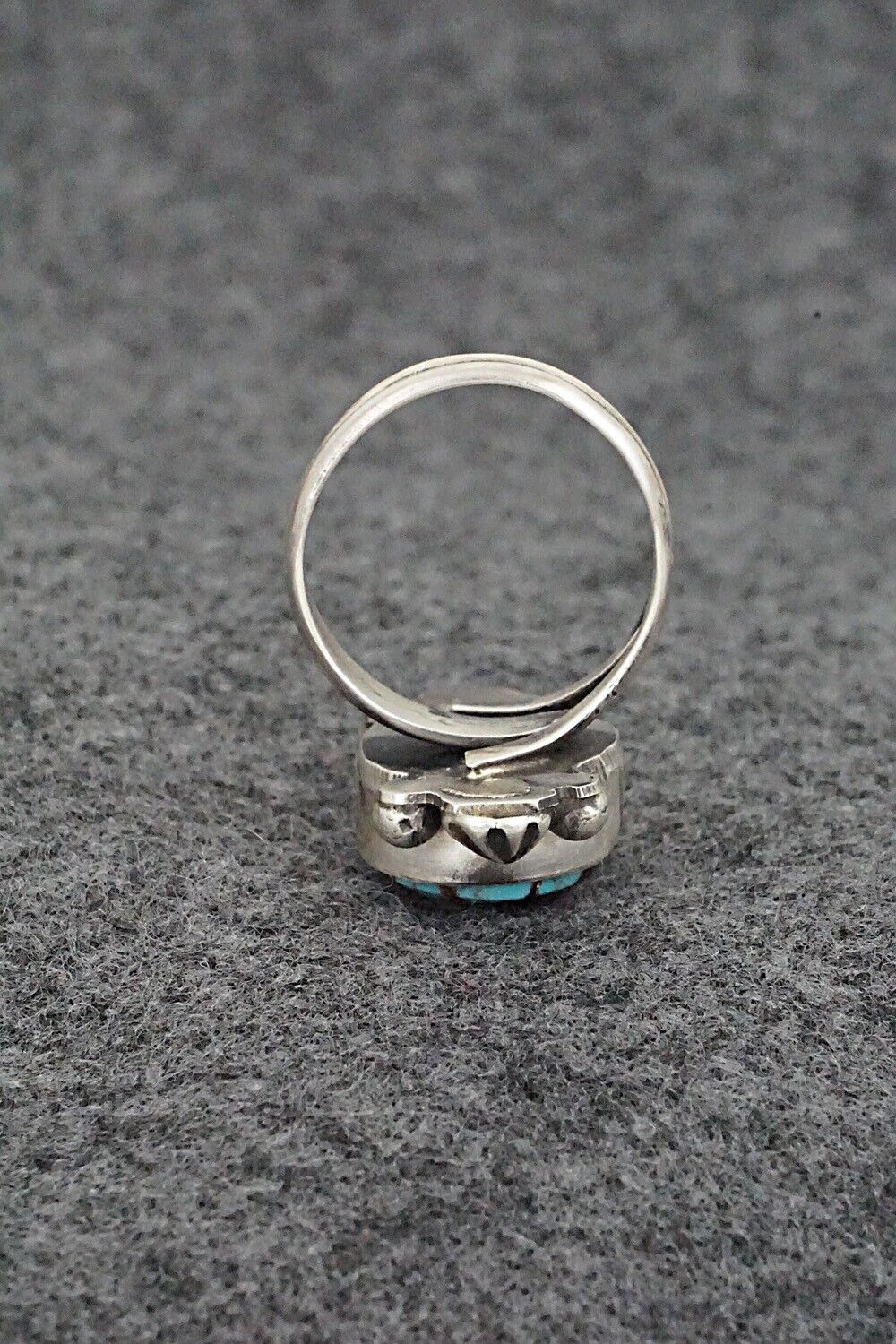 Turquoise & Sterling Silver Ring - Darrin Livingston - Size 7 Adj.