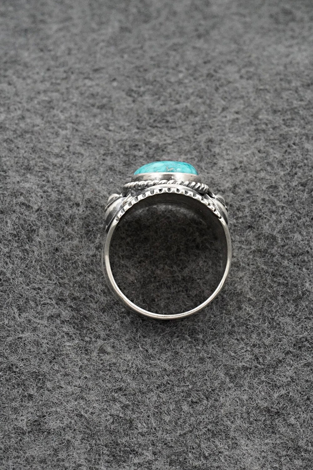 Turquoise & Sterling Silver Ring - Derrick Gordon - Size 12