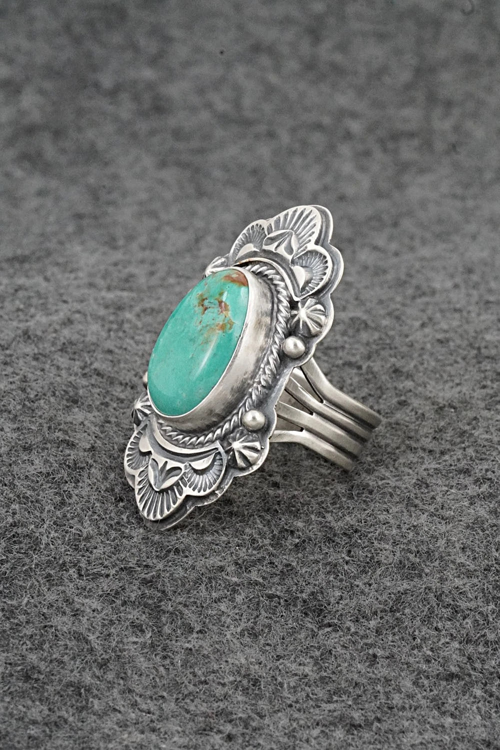 Turquoise & Sterling Silver Ring - Randy Boyd - Size 7.5