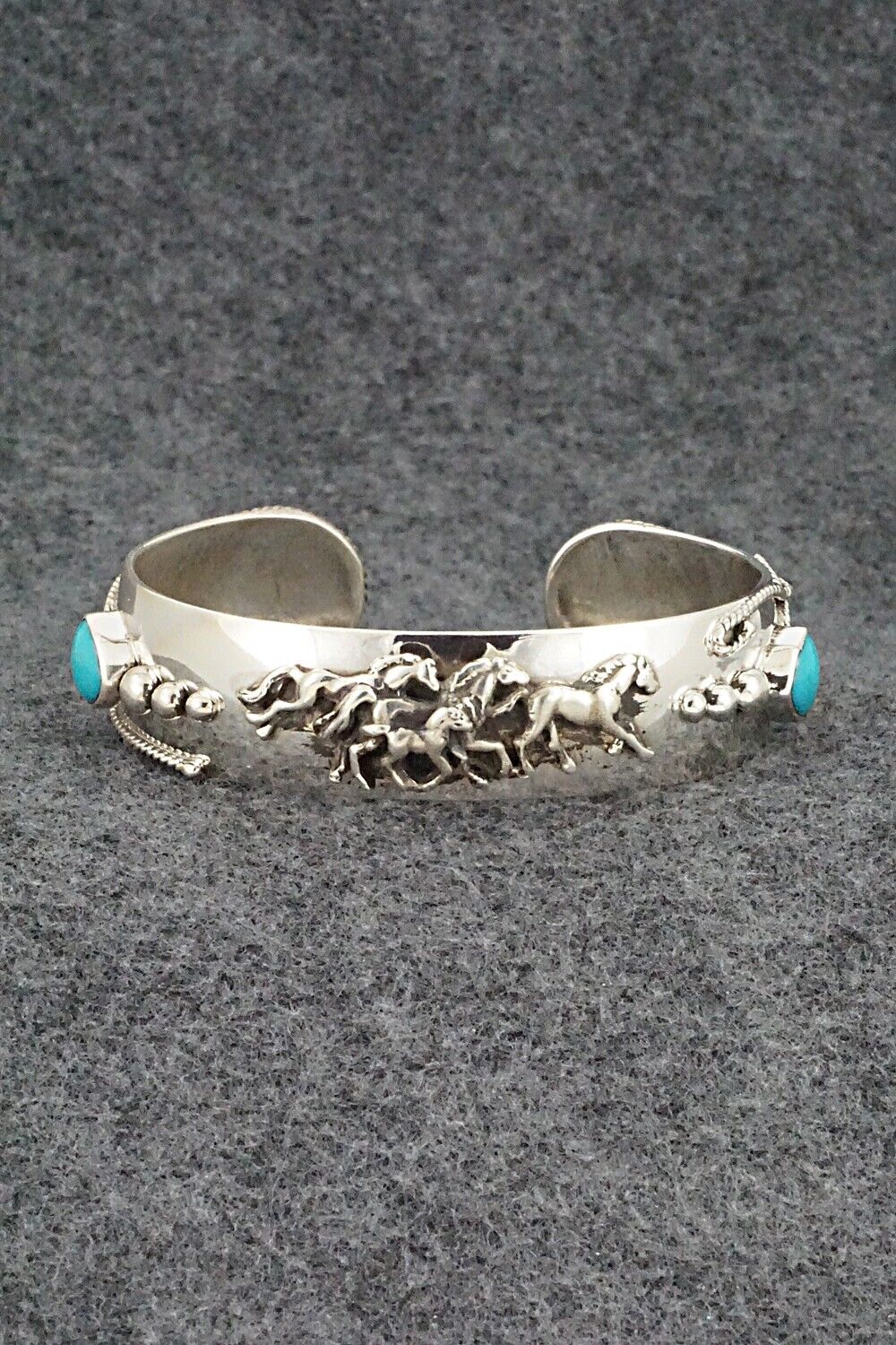 Turquoise & Sterling Silver Bracelet - Bobby Platero