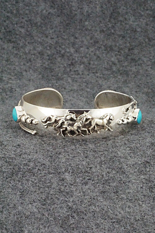 Turquoise & Sterling Silver Bracelet - Bobby Platero