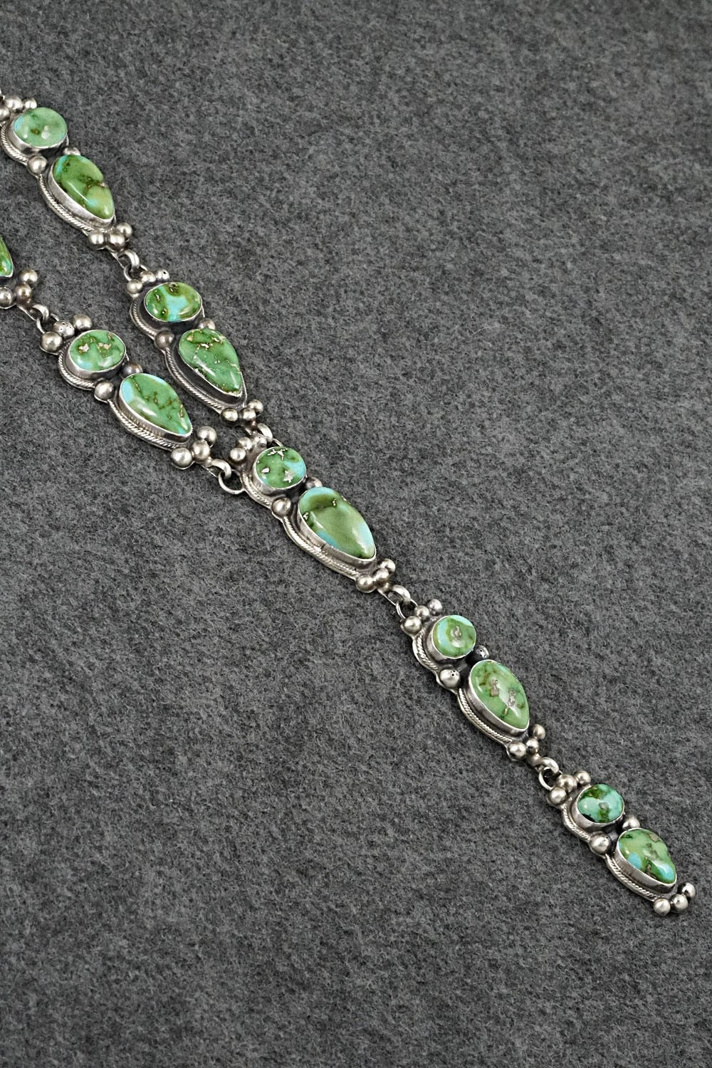 Turquoise & Sterling Silver Necklace and Earrings Set - Kathleen Livingston