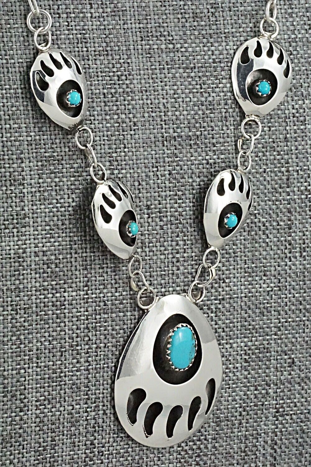 Turquoise & Sterling Silver Necklace - Leroy Parker
