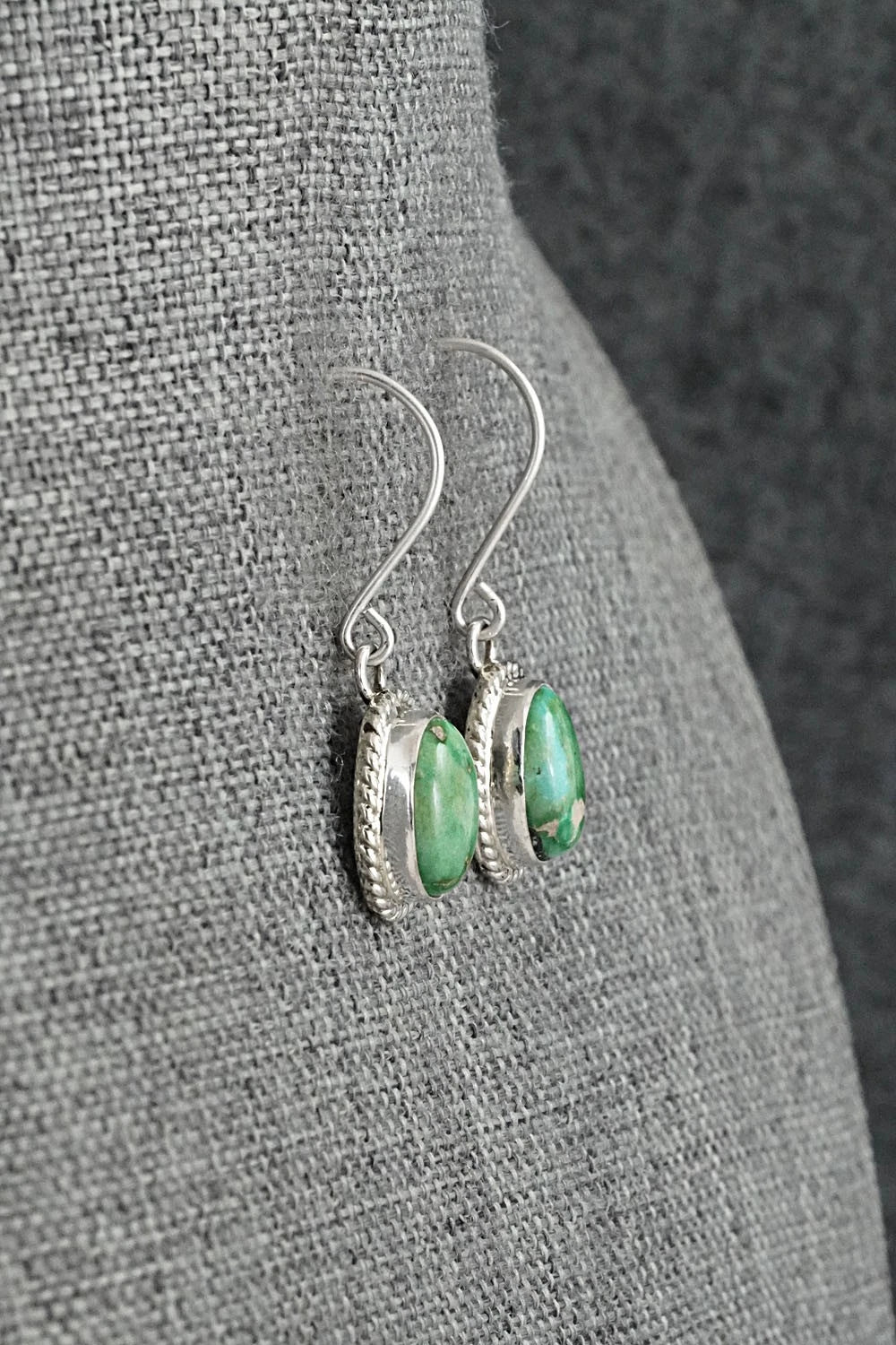 Turquoise & Sterling Silver Earrings - Eugene Gruber