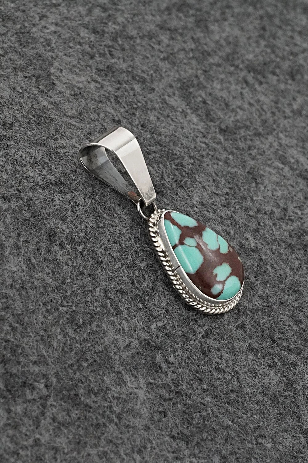 Turquoise & Sterling Silver Pendant - Eugene Gruber