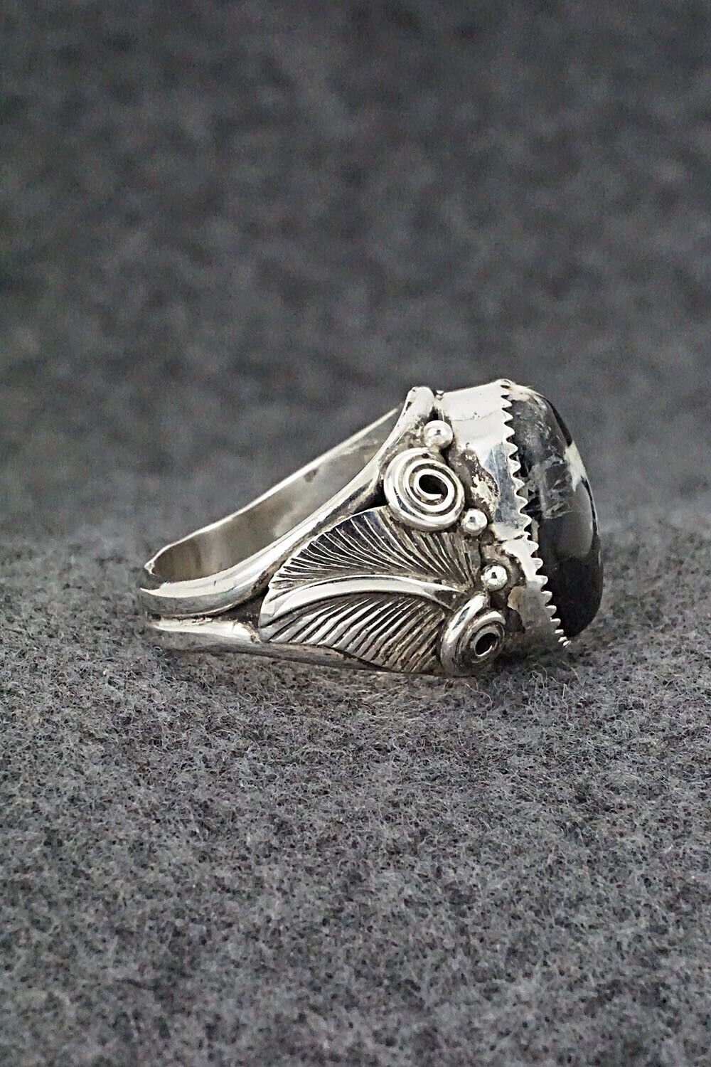 White Buffalo & Sterling Silver Ring - Davey Morgan - Size 9.5