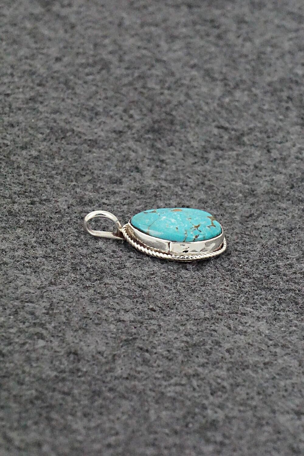 Turquoise & Sterling Silver Pendant - Ernest Hawthorne