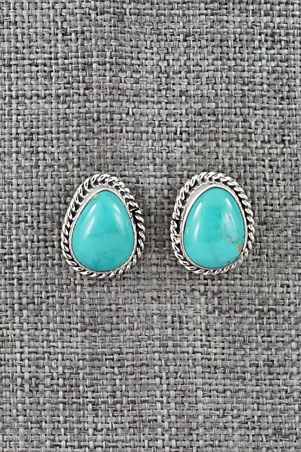 Turquoise & Sterling Silver Earrings - Marco Begaye