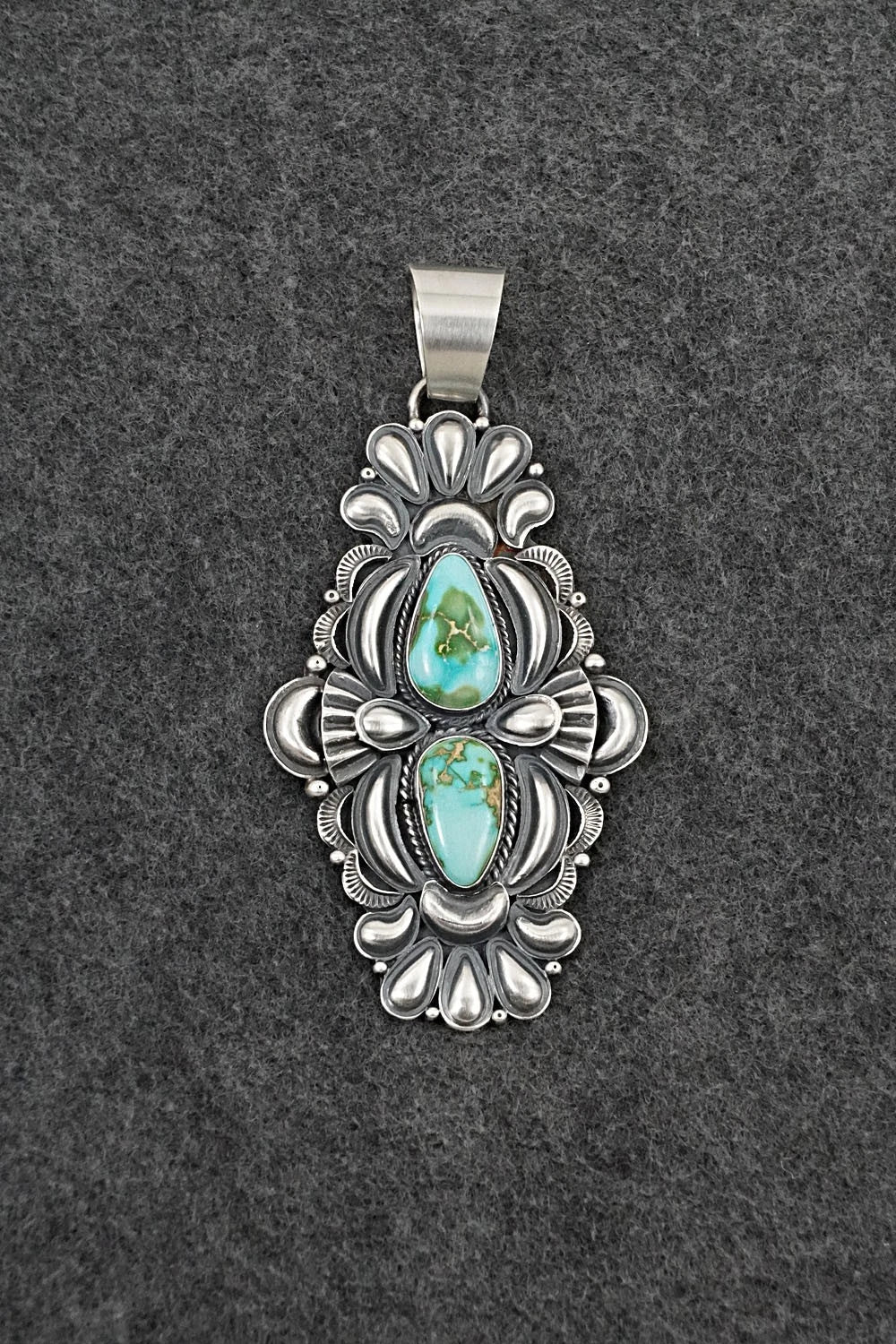 Turquoise and Sterling Silver Pendant - Derrick Gordon