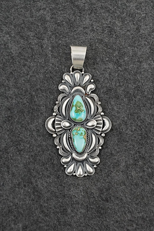 Turquoise and Sterling Silver Pendant - Derrick Gordon