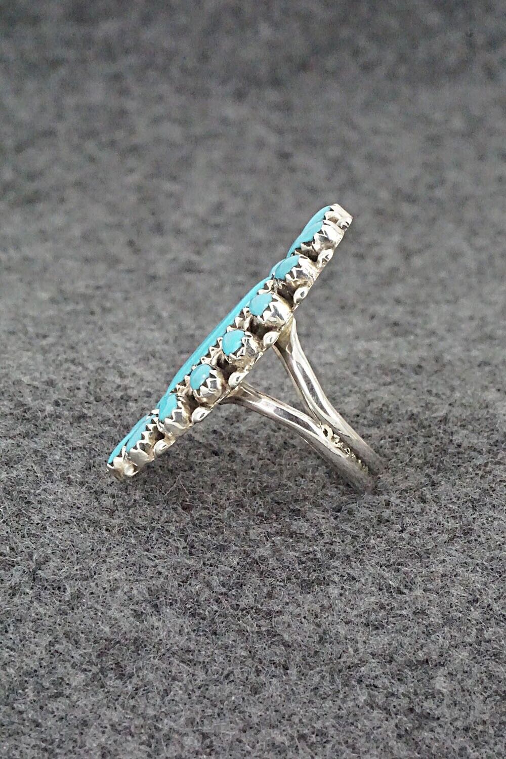 Turquoise & Sterling Silver Ring - George Gasper - Size 7
