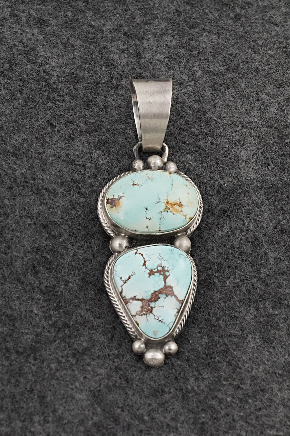 Turquoise & Sterling Silver Pendant - Bobby Johnson