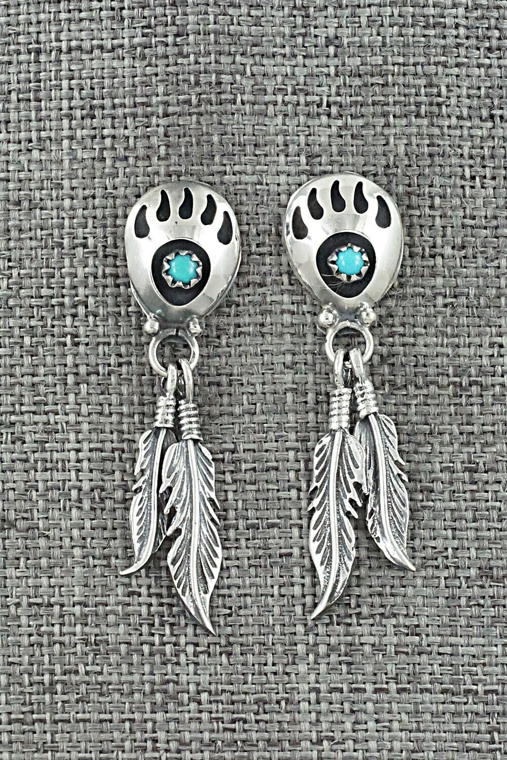 Turquoise & Sterling Silver Earrings - Annie Spencer