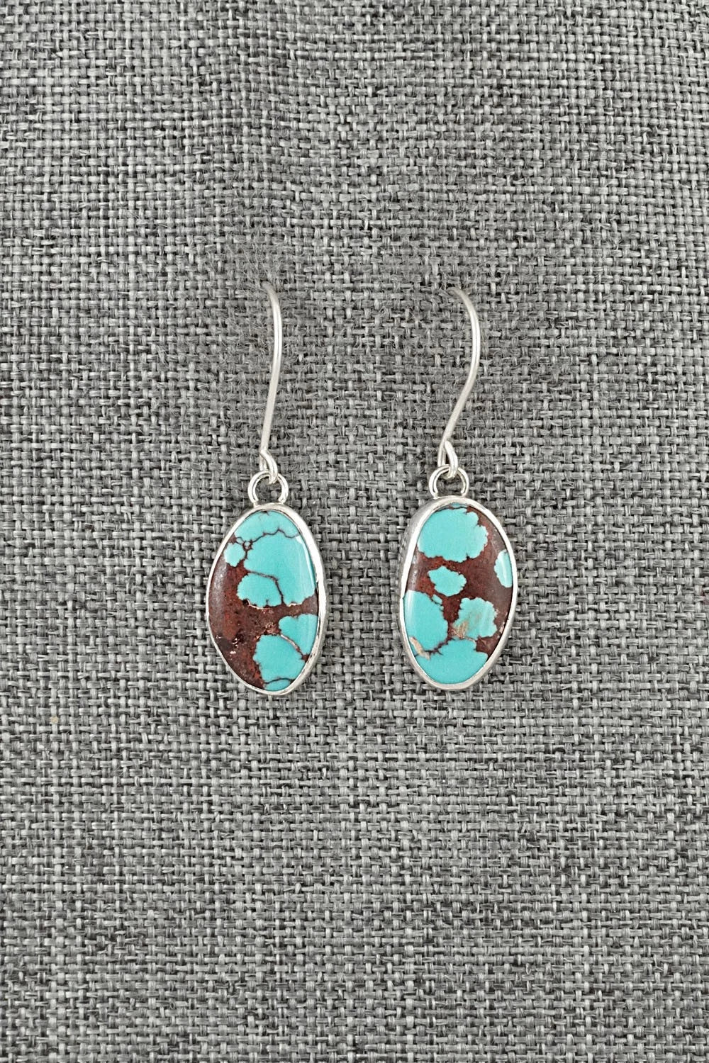 Turquoise & Sterling Silver Earrings - Eugene Gruber
