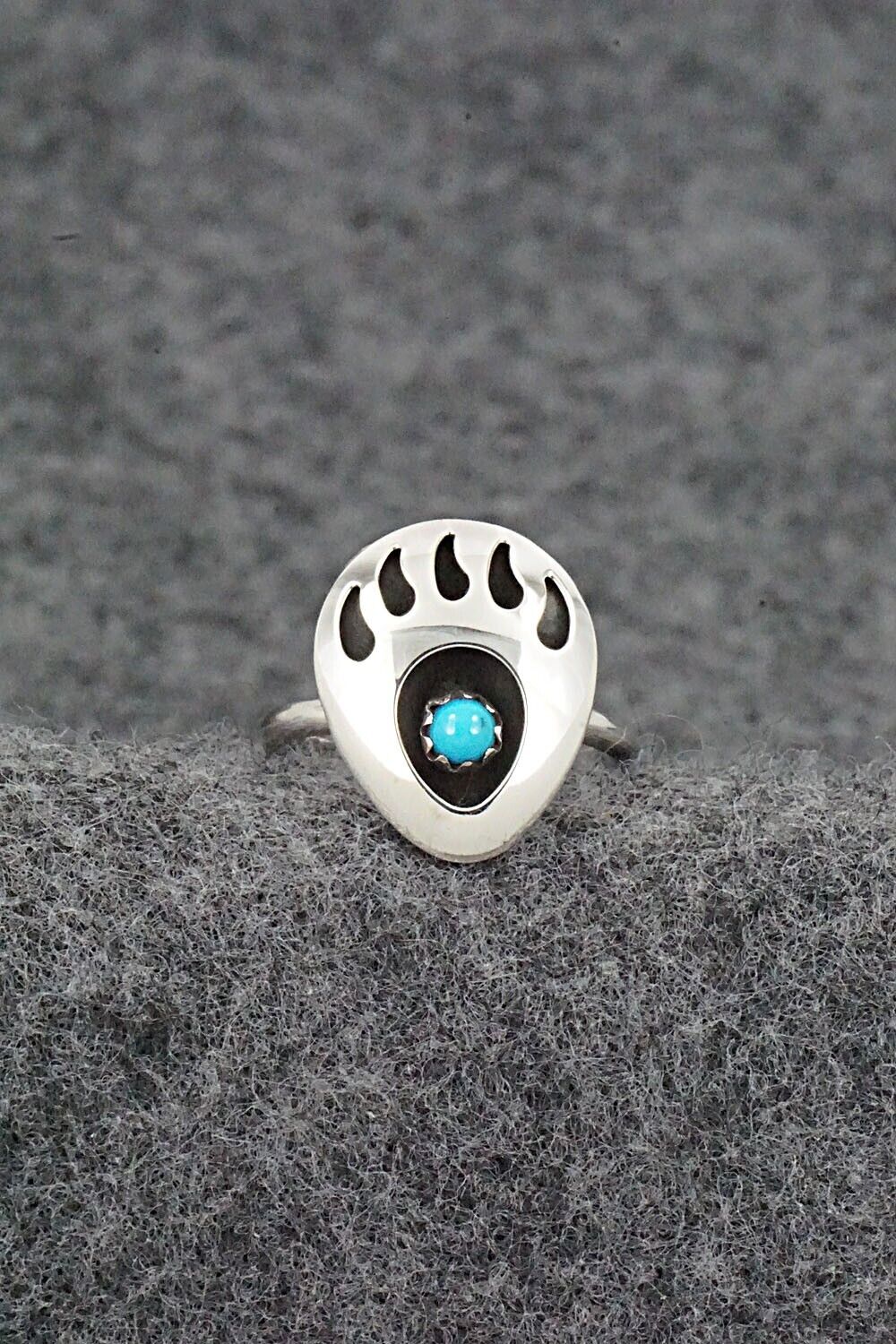 Turquoise & Sterling Silver Ring - Leta Parker - Size 6