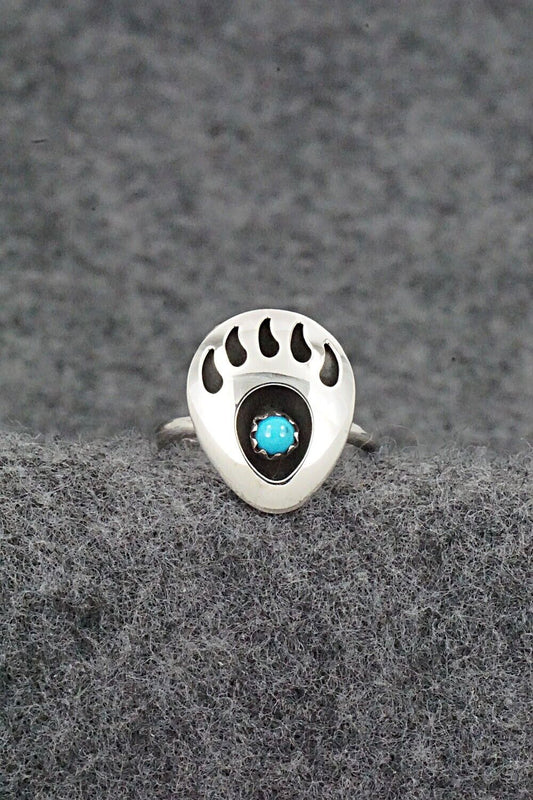 Turquoise & Sterling Silver Ring - Leta Parker - Size 7.5