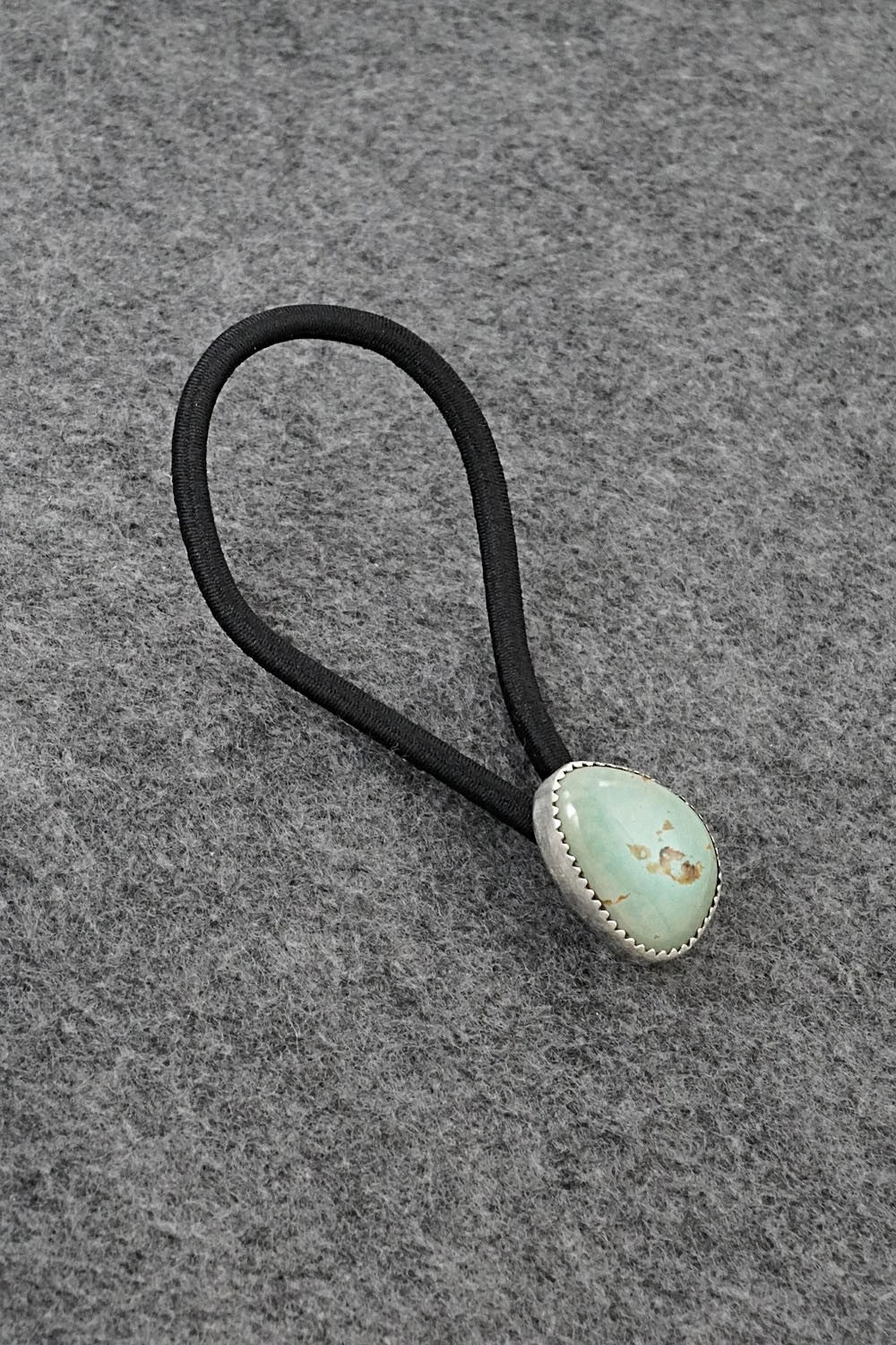 Turquoise & Sterling Silver Hair Tie - Jolene Begay