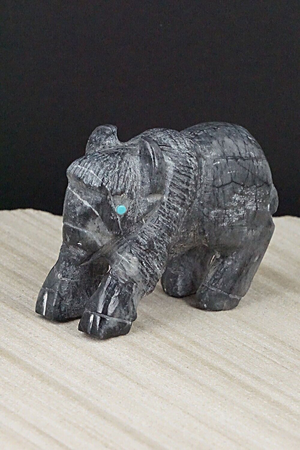 Buffalo Zuni Fetish Carving - Derrick Kaamasee