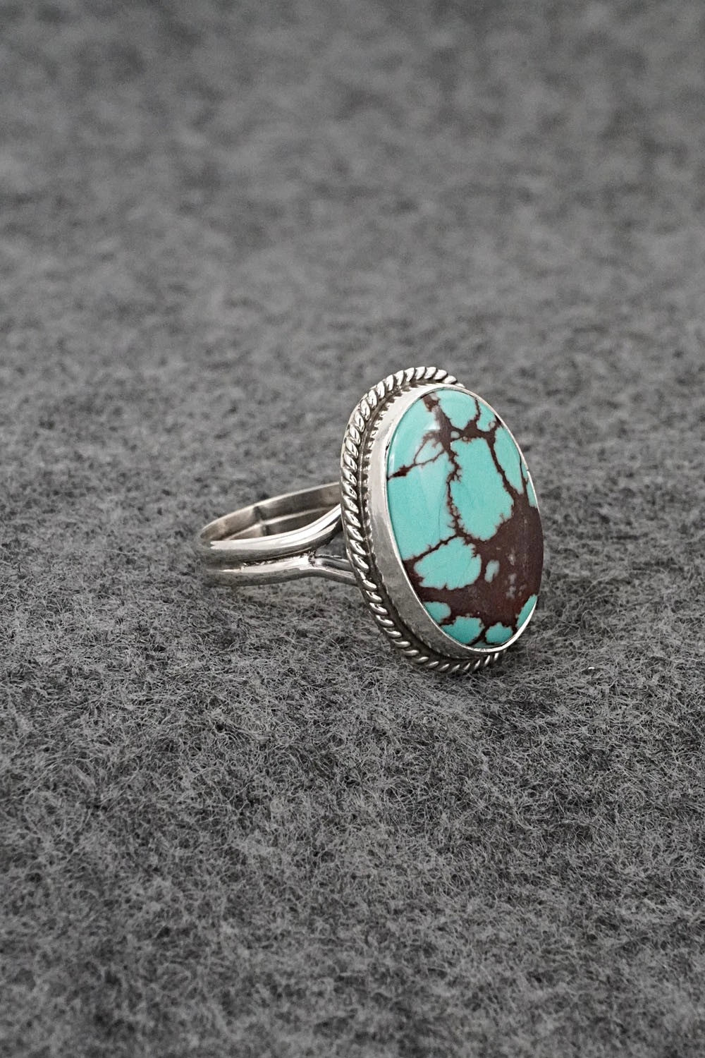Turquoise & Sterling Silver Ring - Eugene Gruber - Size 7
