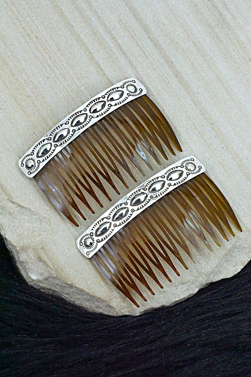 Sterling Silver Hair Combs - Jennie Blackgoat