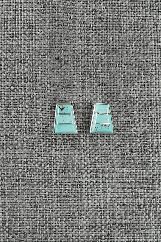 Turquoise and Sterling Silver Earrings - Michelle Haloo