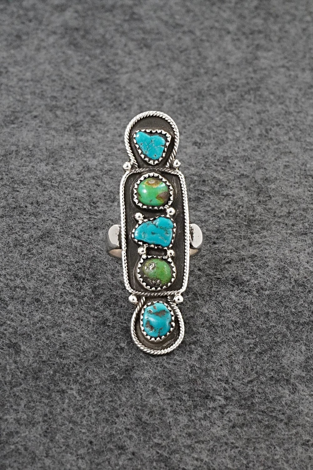 Turquoise & Sterling Silver Ring - Priscilla Reeder - Size 9