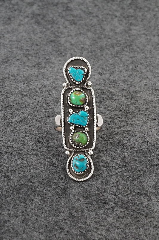 Turquoise & Sterling Silver Ring - Priscilla Reeder - Size 9