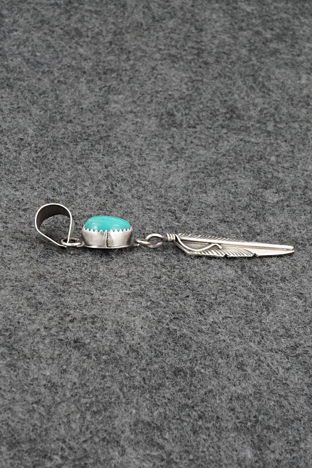 Turquoise & Sterling Silver Pendant - Chris Charley