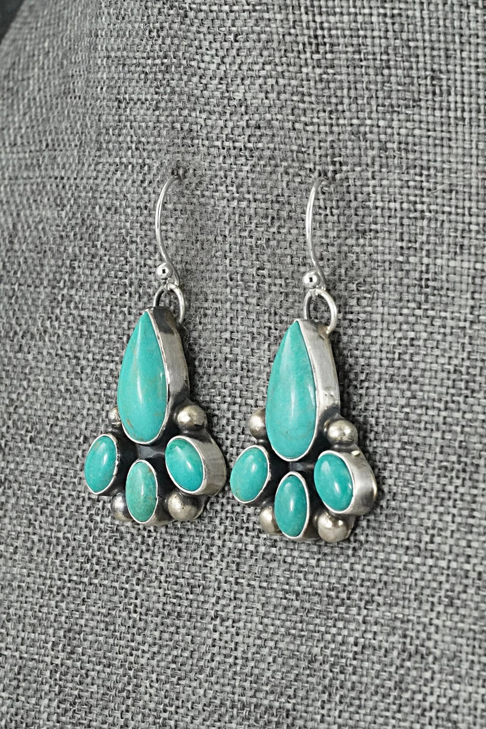 Turquoise & Sterling Silver Earrings - Kathleen Livingston