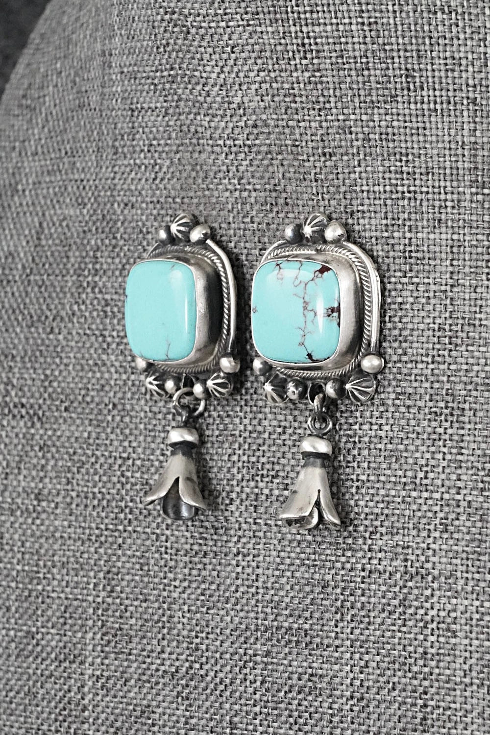 Turquoise & Sterling Silver Earrings - Bobby Johnson