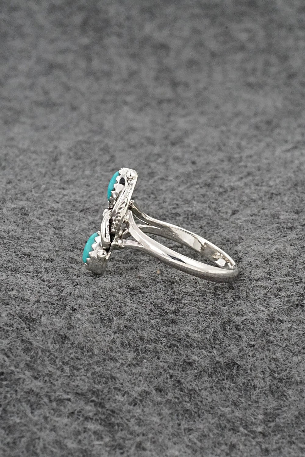 Turquoise and Sterling Silver Ring - Judy Largo - Size 7