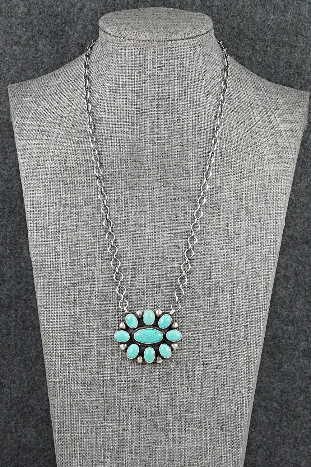 Turquoise & Sterling Silver Necklace - Kathleen Livingston