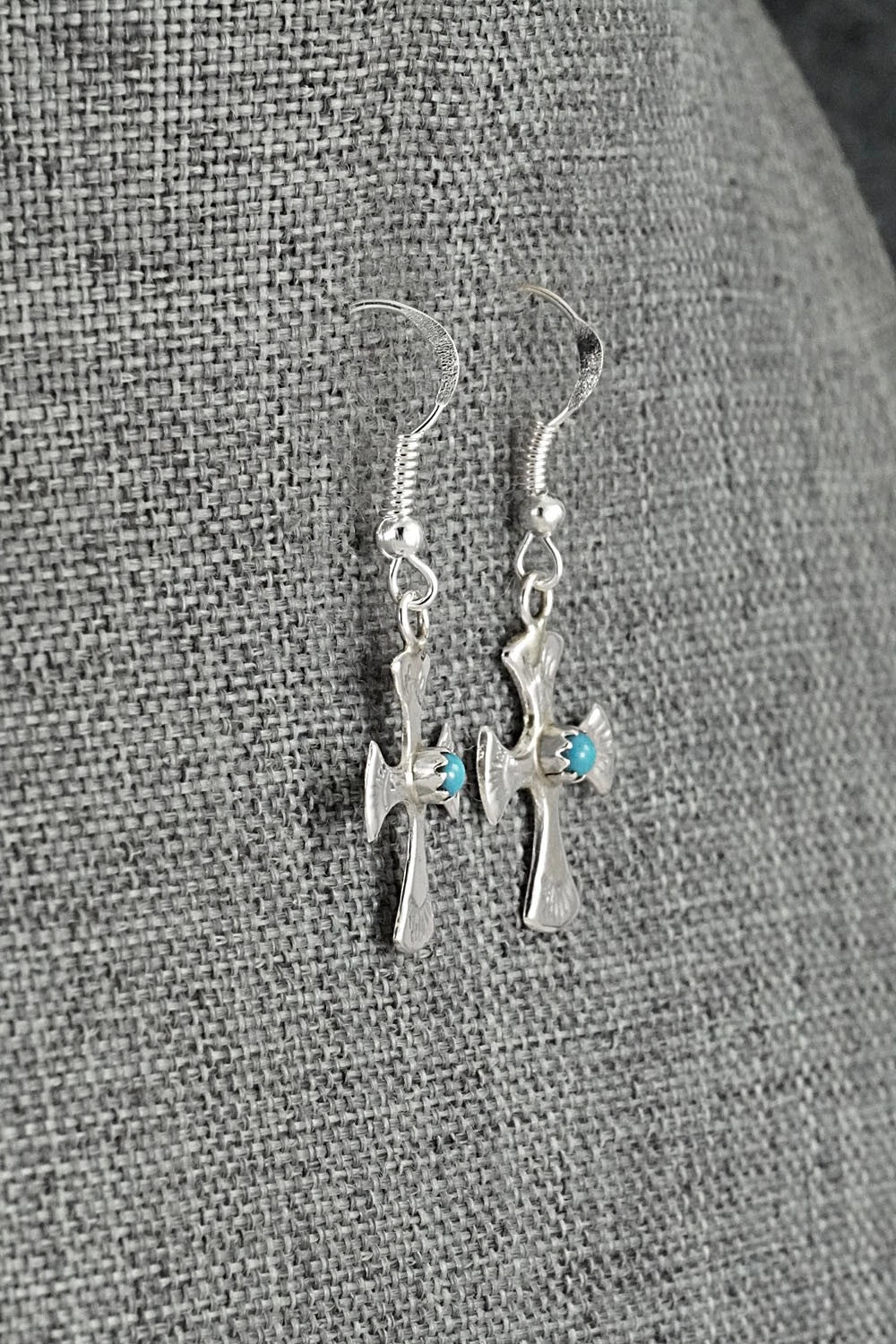 Turquoise and Sterling Silver Earrings - Lorraine Chee