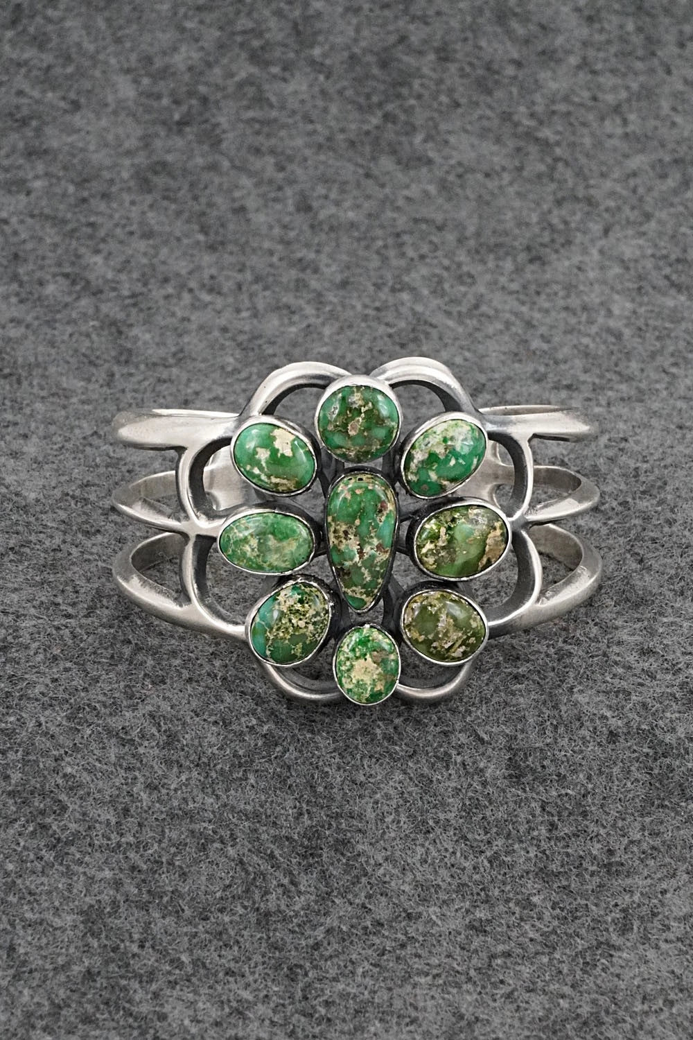 Turquoise & Sterling Silver Bracelet - Eugene Gruber