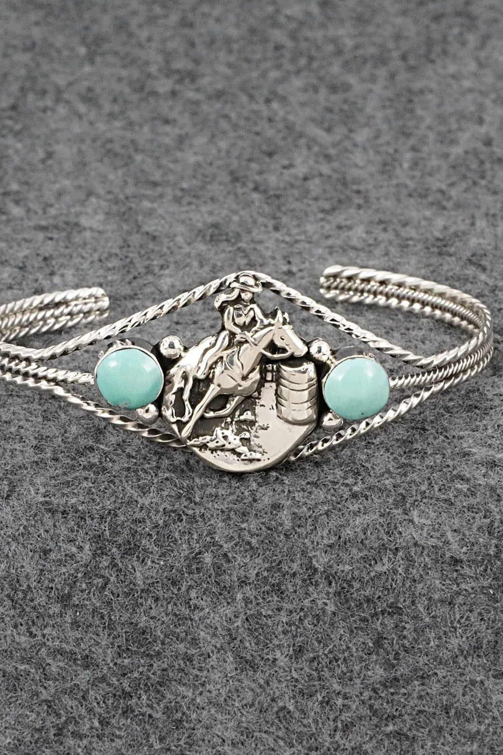 Turquoise & Sterling Silver Bracelet - Marie Bahe