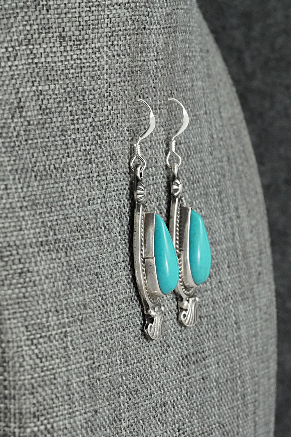 Turquoise & Sterling Silver Earrings - Verley Betone
