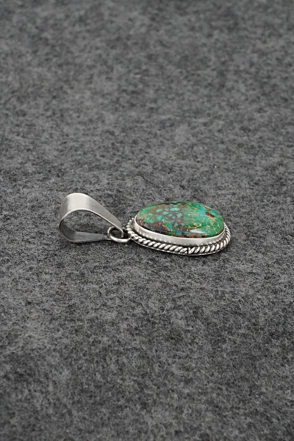 Turquoise & Sterling Silver Pendant - Eugene Gruber
