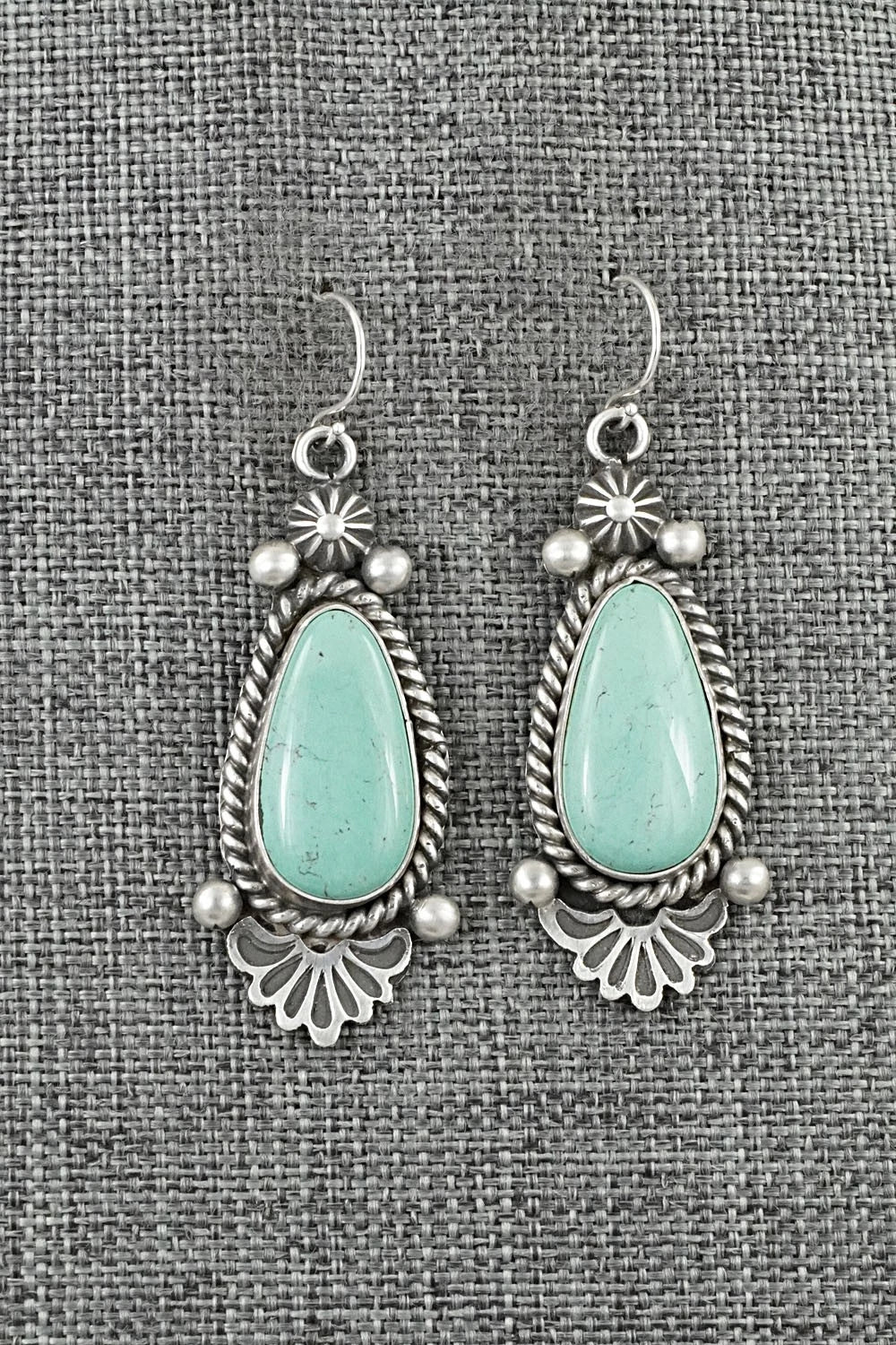 Turquoise & Sterling Silver Earrings - Michael Calladitto