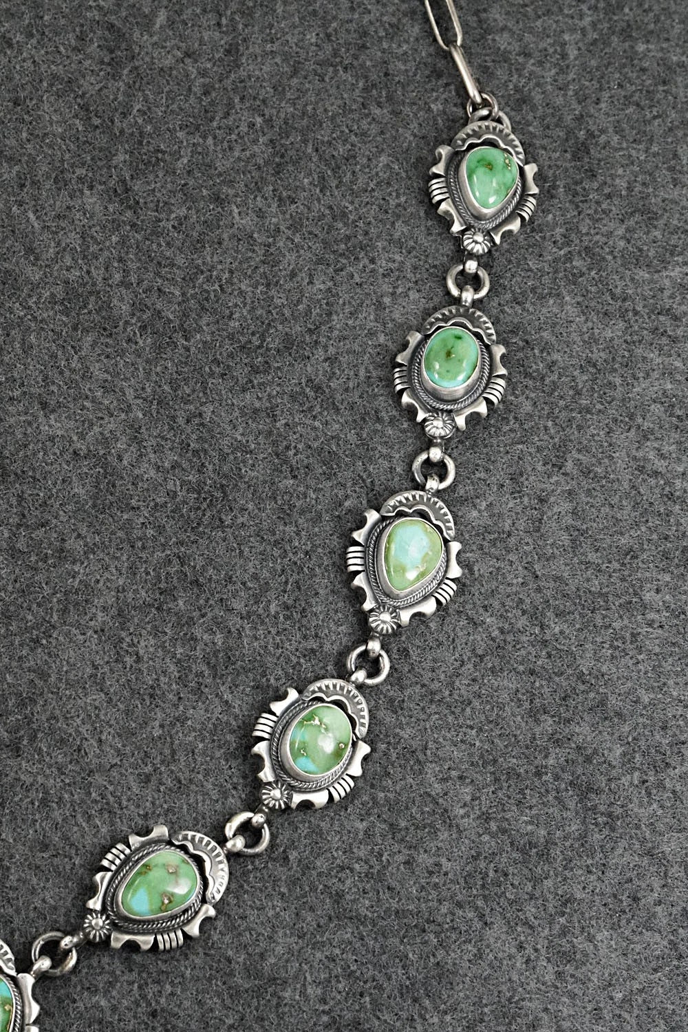 Turquoise & Sterling Silver Necklace and Earrings Set - Jackson Hoskie