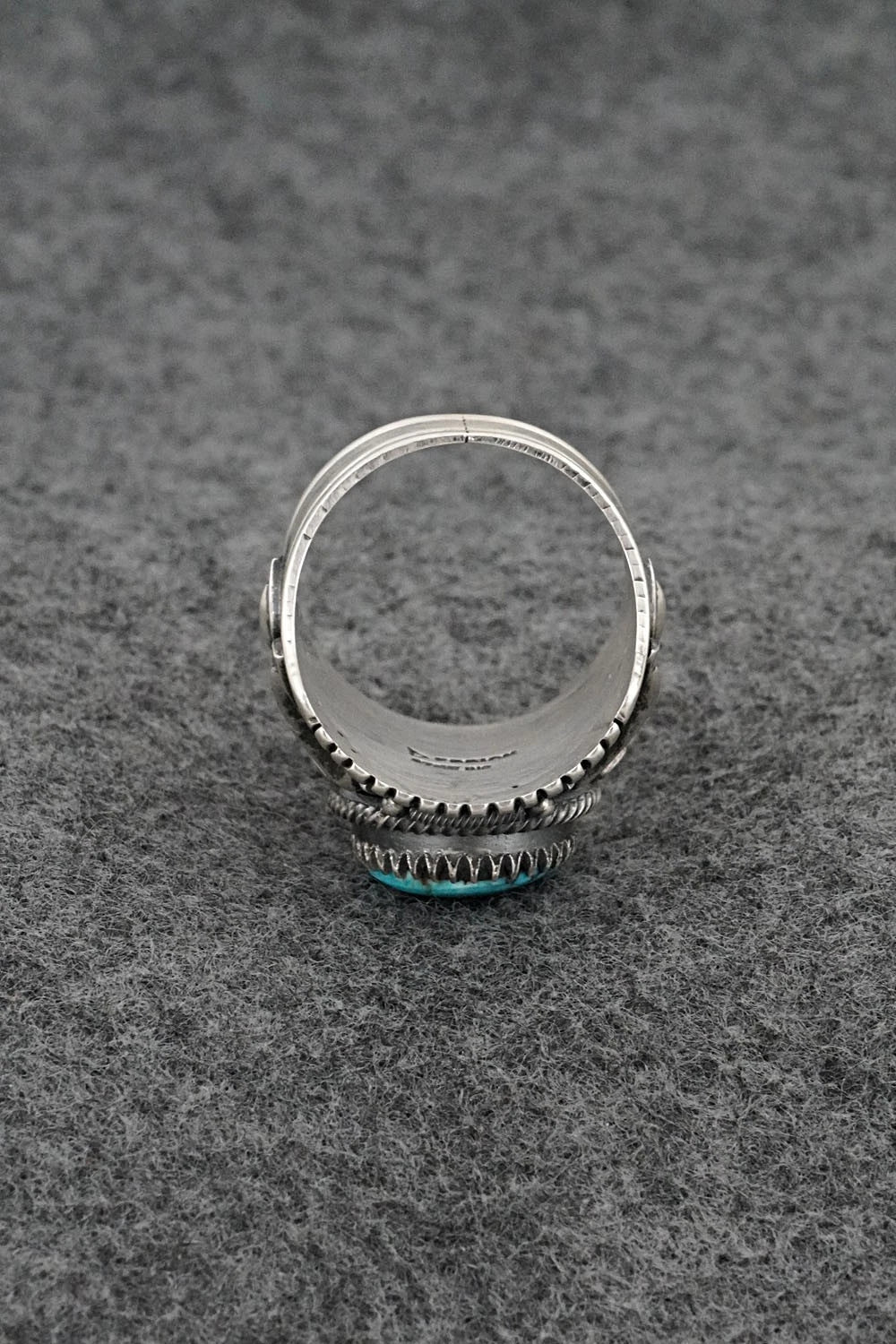 Turquoise & Sterling Silver Ring - Derrick Gordon - Size 11
