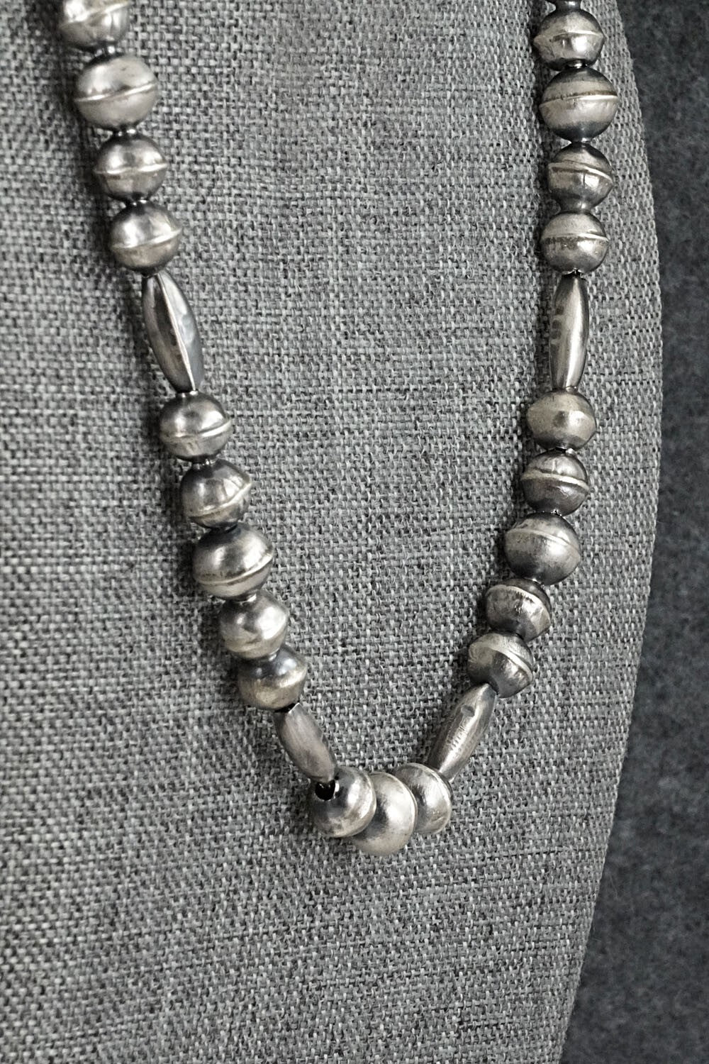 Sterling Silver Navajo Pearl Necklace 18" - Vintage