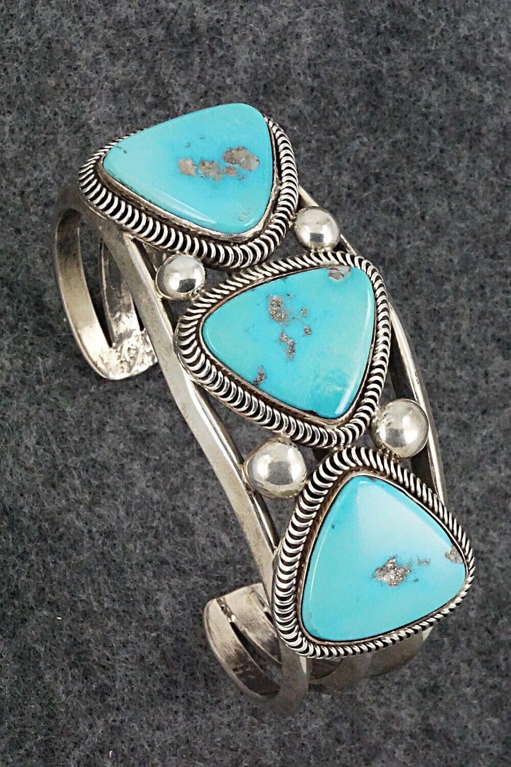 Turquoise and Sterling Silver Bracelet - Derrick Gordon
